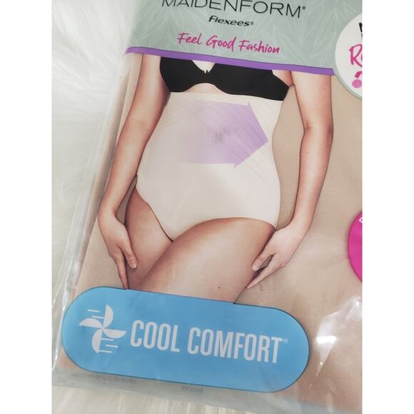 NEW Maidenform Women's XL BEIGE High Waist Brief Flexees Feel Good Fashion - Picture 3 of 5